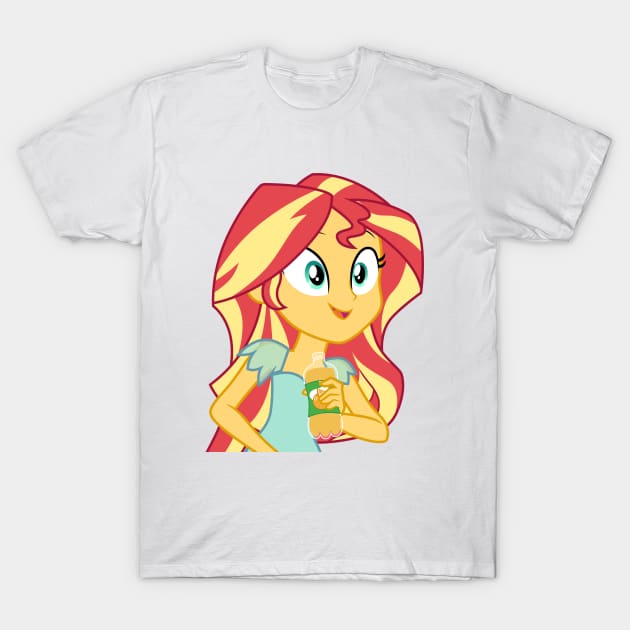 Sunset Shimmer with orange juice T-Shirt by CloudyGlow